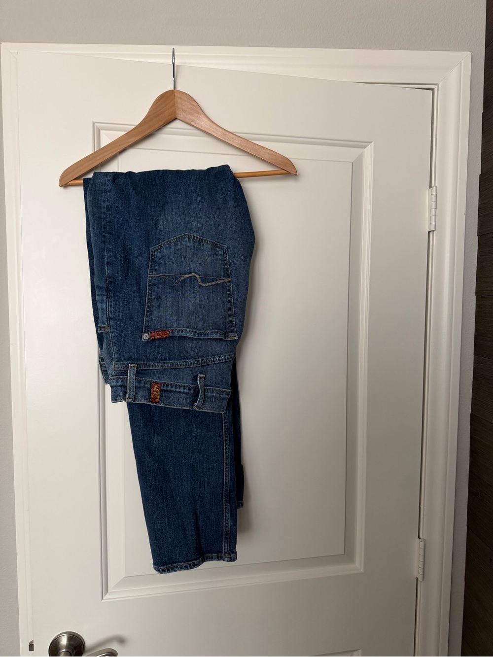 7 For All Mankind Indigo Straight-Leg Jeans
